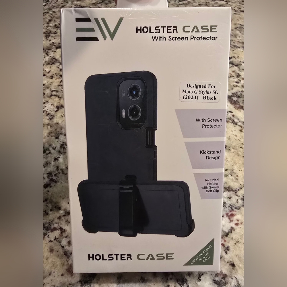 Black Holster Case for Moto G Stylus 5G (2024)